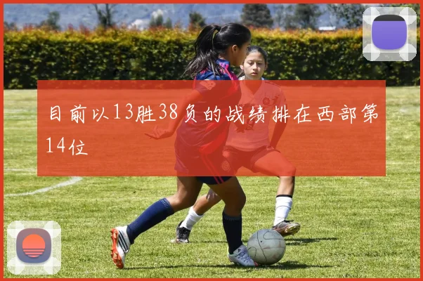 目前以13胜38负的战绩排在西部第14位